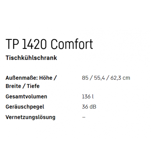 LIEBHERR利勃海尔TP 1420独立式冰箱